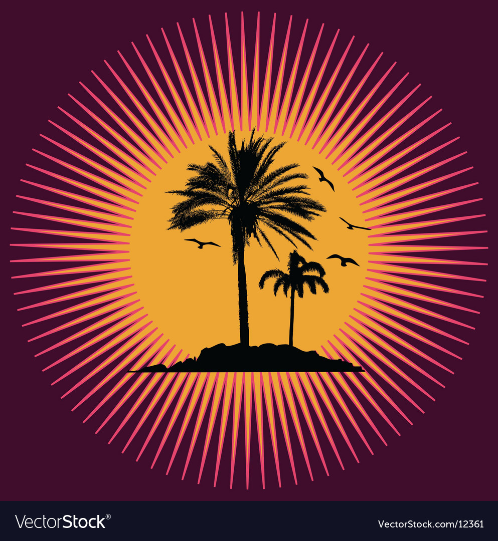 Tropical island Royalty Free Vector Image - VectorStock
