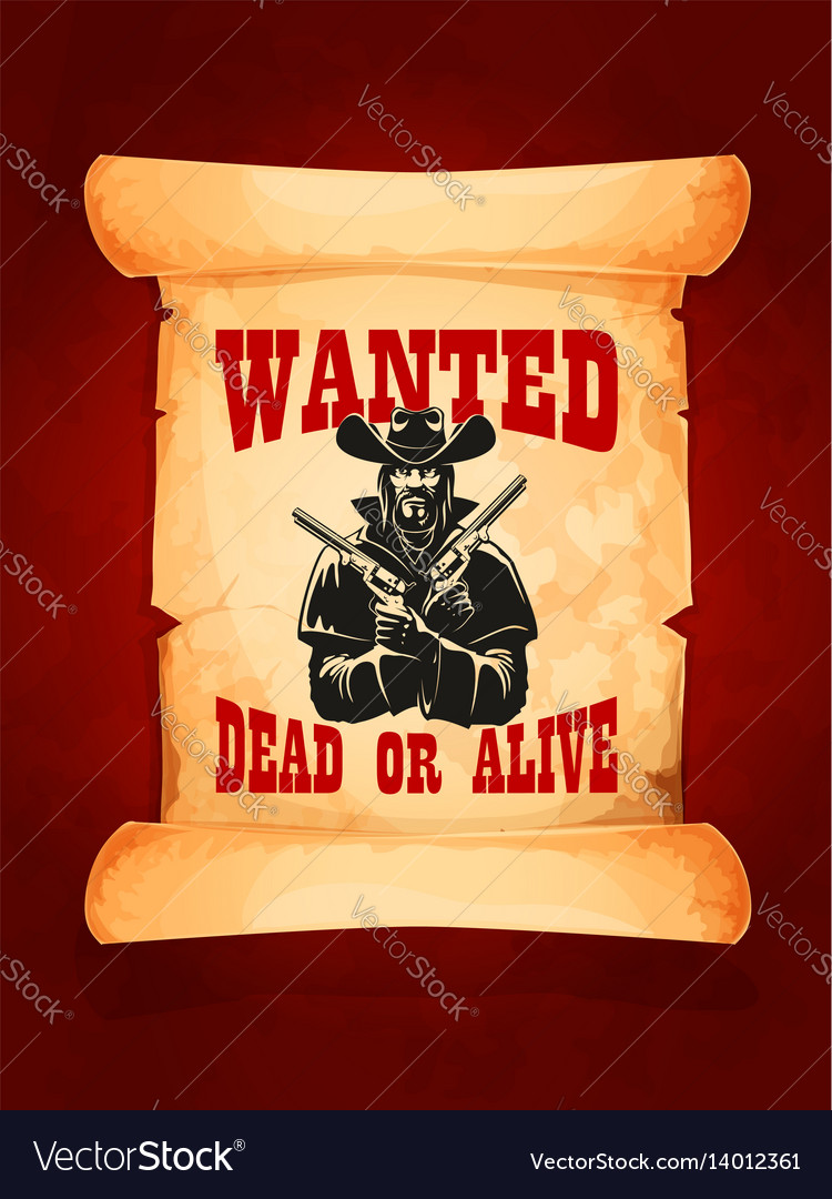 wanted dead or alive Stock Illustration