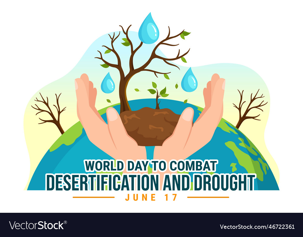 World Day To Combat Desertification And Drought Vector Image 1275