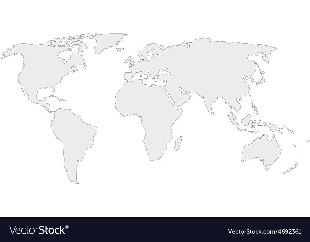 world map outline vector