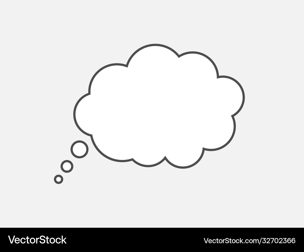 Blank empty white speech bubble Royalty Free Vector Image