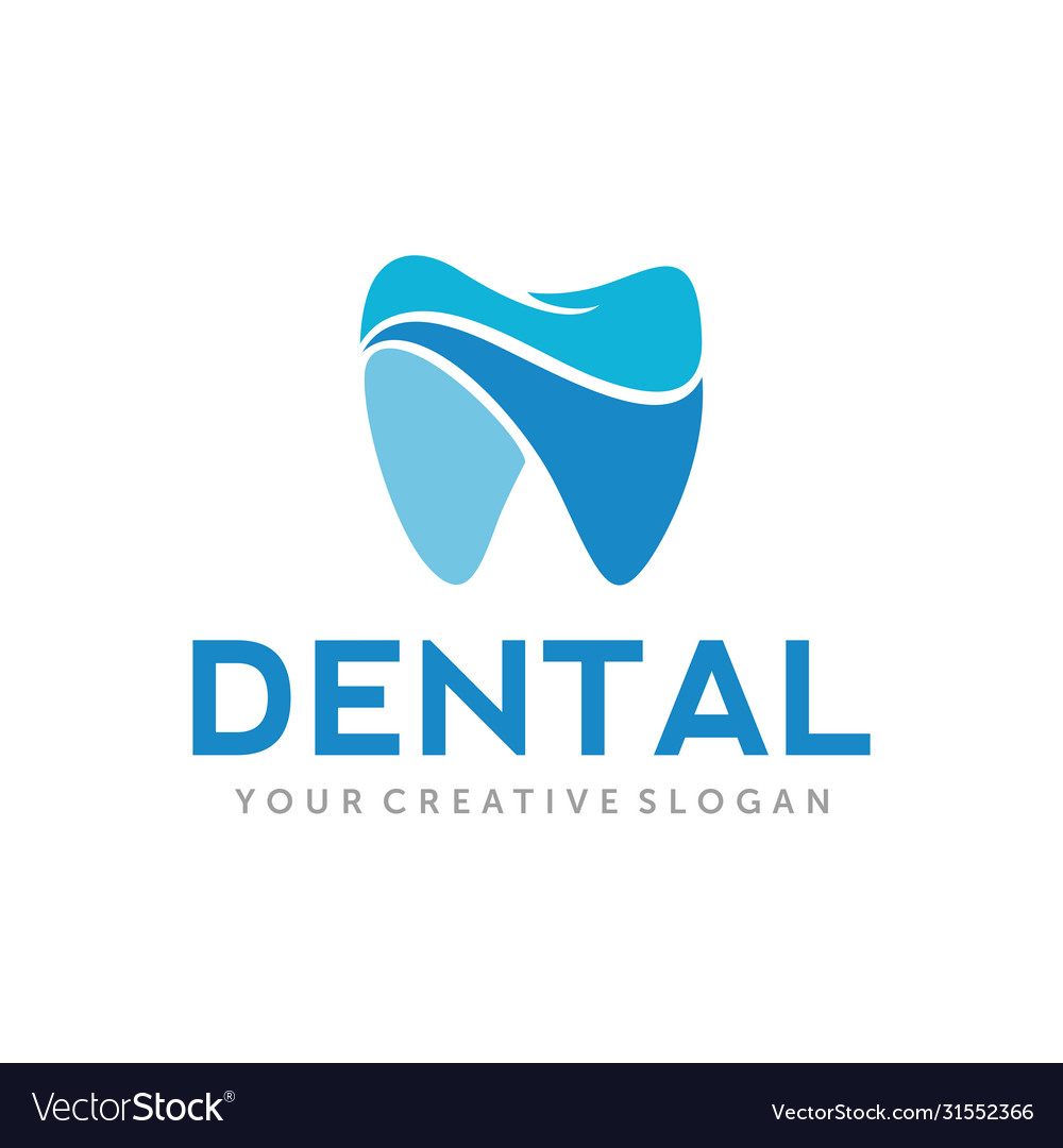 Dental logo tooth care Royalty Free Vector Image