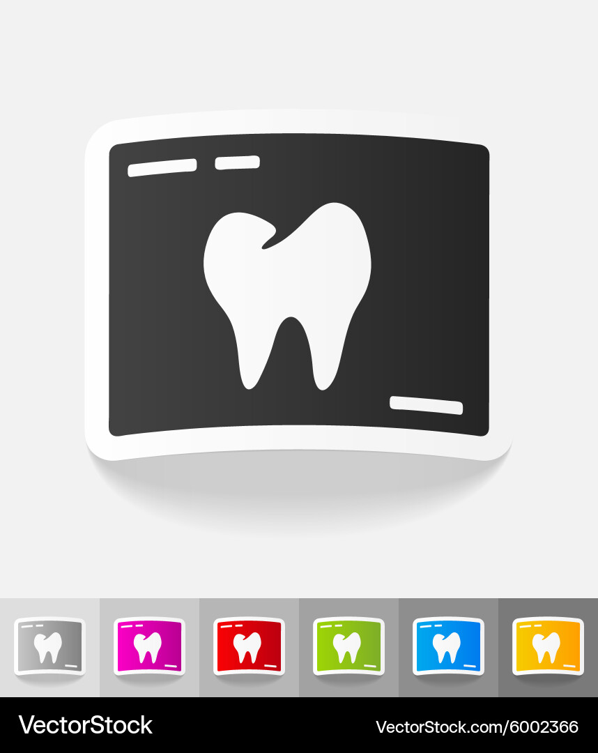 Realistic design element picture tooth Royalty Free Vector