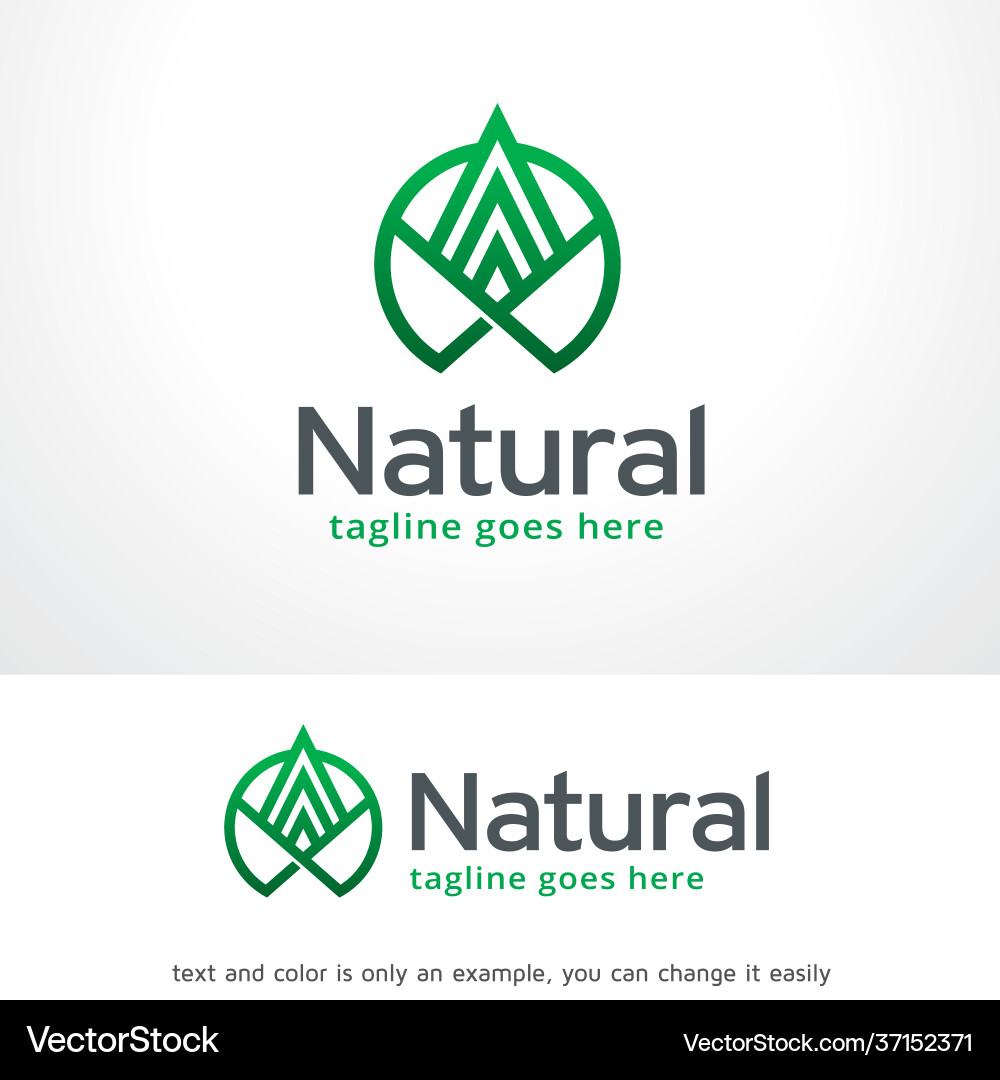 Abstract mountain logo template Royalty Free Vector Image