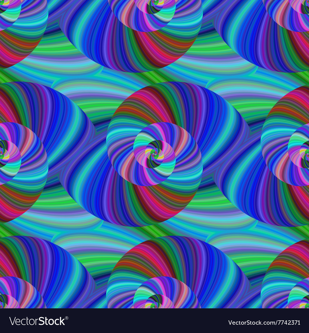 Abstract seamless fractal swirl pattern Royalty Free Vector