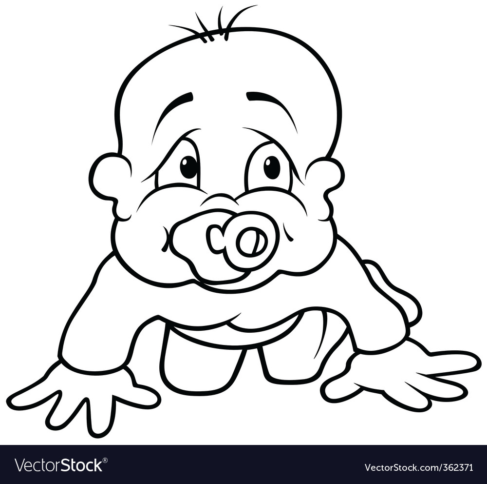 Baby toddling Royalty Free Vector Image - VectorStock