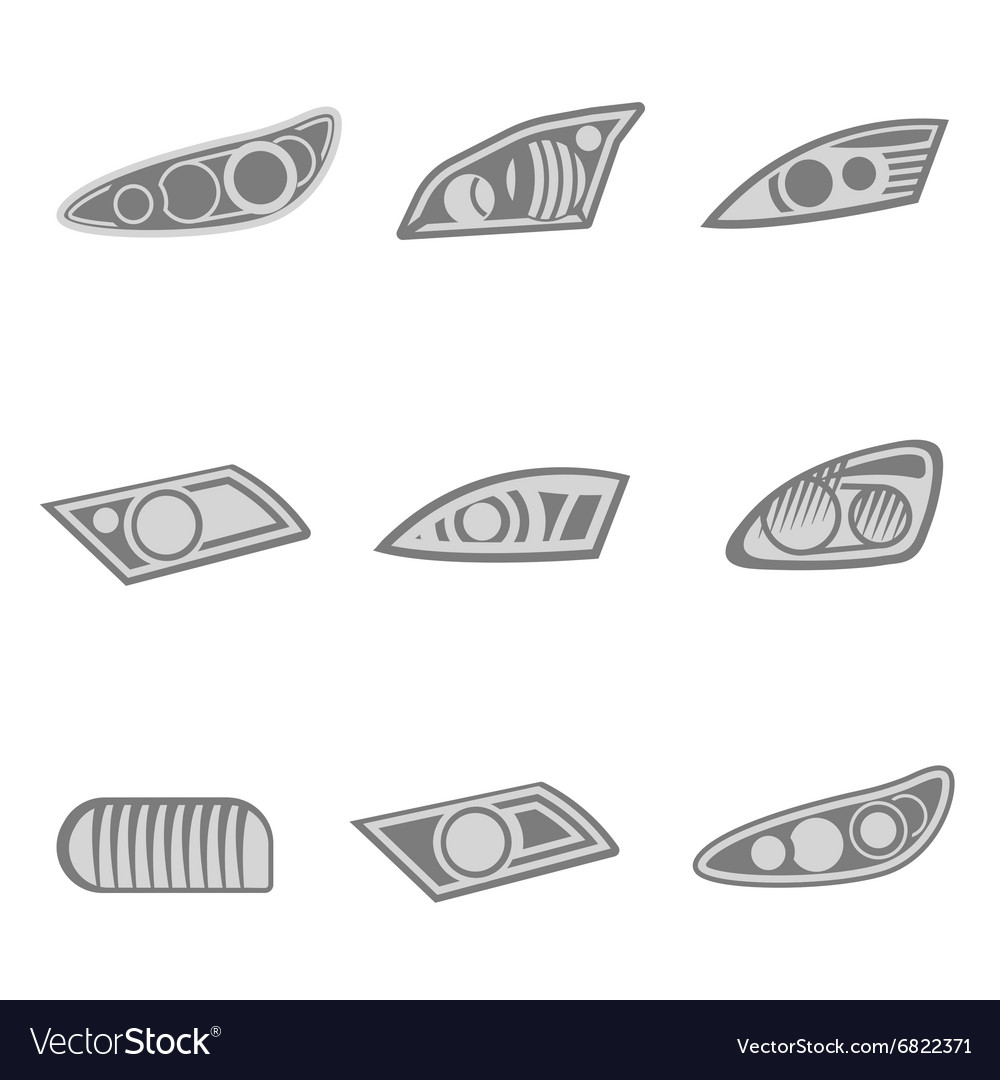 Approaching Car Front Headlights Drawing Stock Illustration - Download  Image Now - Sketch, Car, Front View - iStock