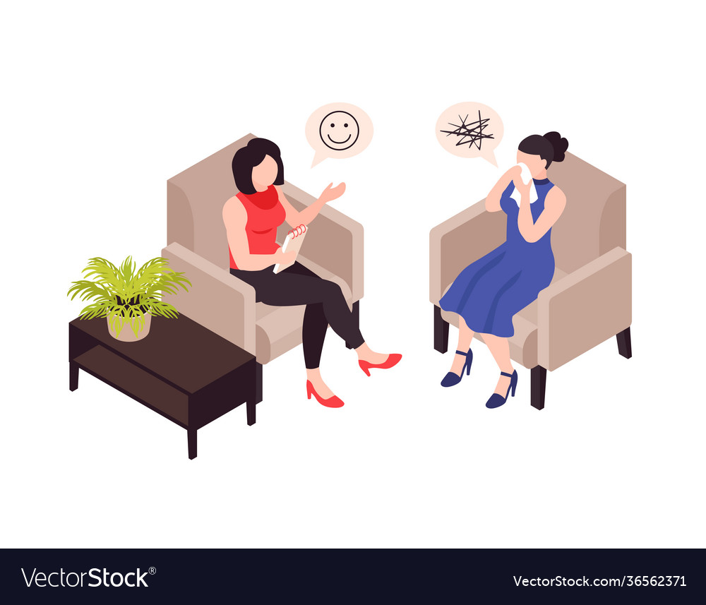 Depression psychologist therapy composition Vector Image