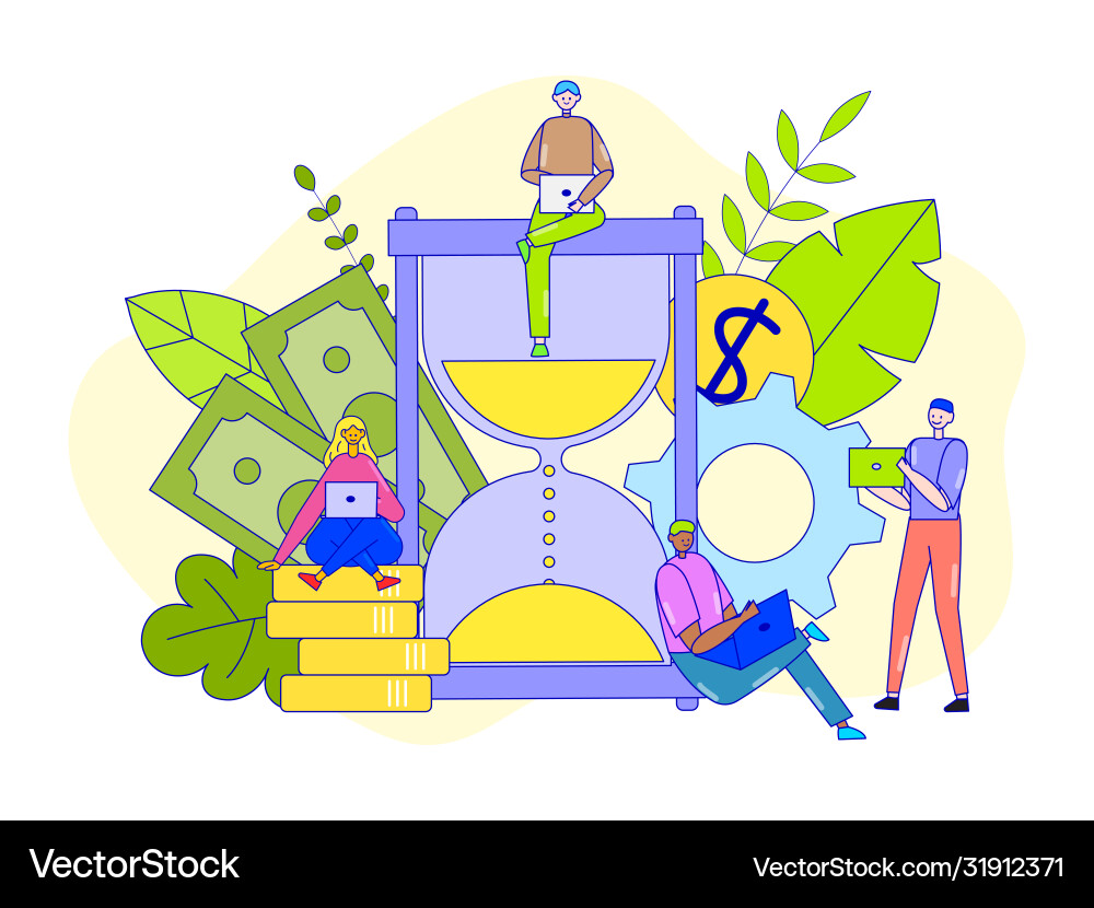 Time management concept Royalty Free Vector Image