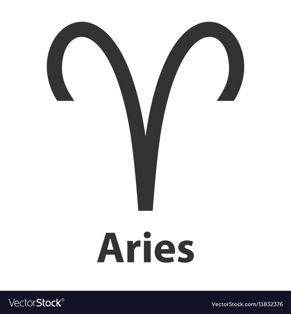 Christchurch Bære Databasen Aries ram zodiac sign icon Royalty Free Vector Image