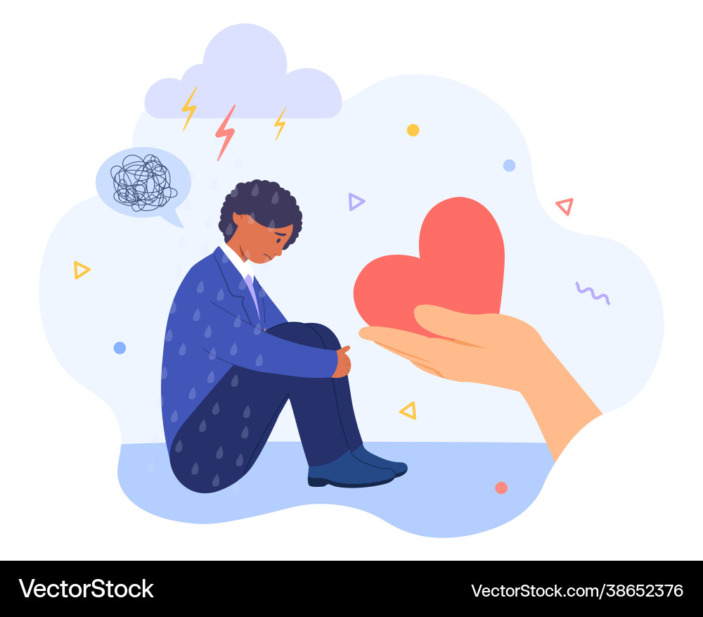 Depression concept Royalty Free Vector Image - VectorStock