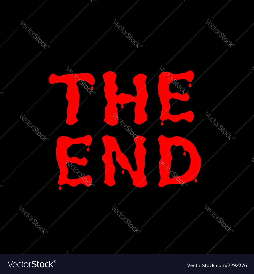 End text Royalty Free Vector Image - VectorStock