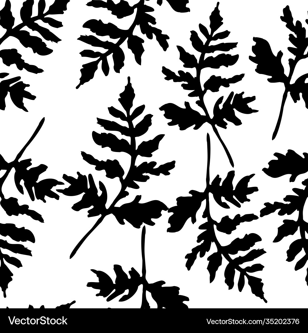 Seamless pattern branches with leaves design Vector Image