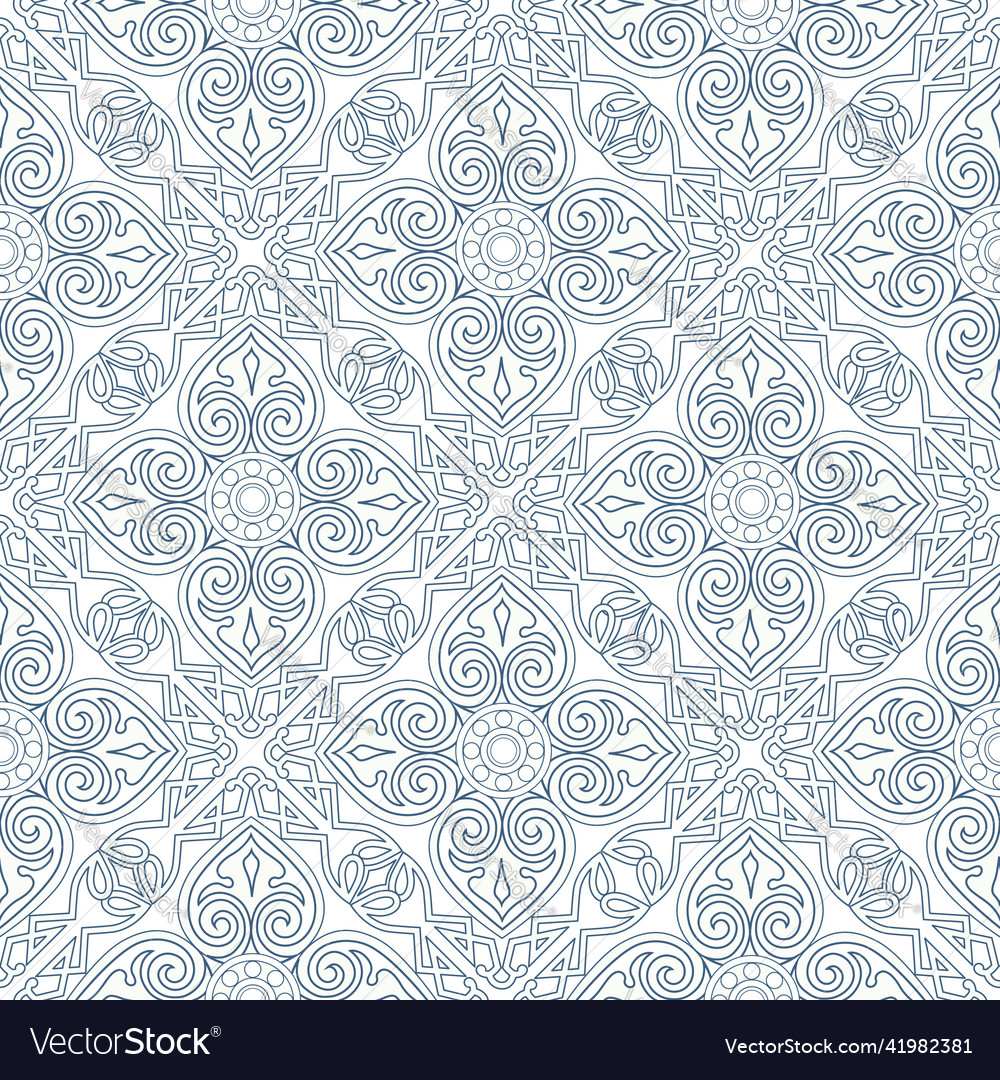 Abstract seamless pattern with floral motif Vector Image