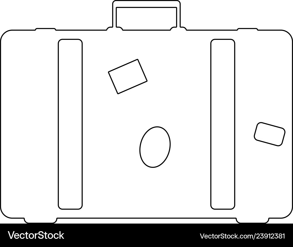 Suitcase flat icon Royalty Free Vector Image - VectorStock