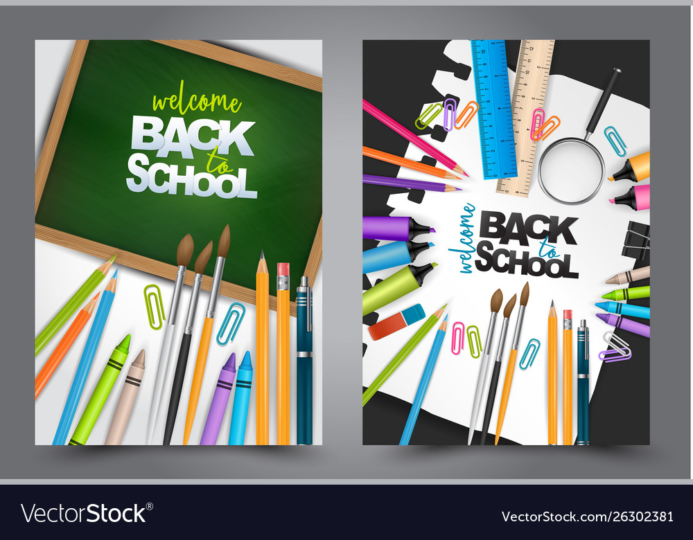 Back to school vector design. Welcome back to school text with