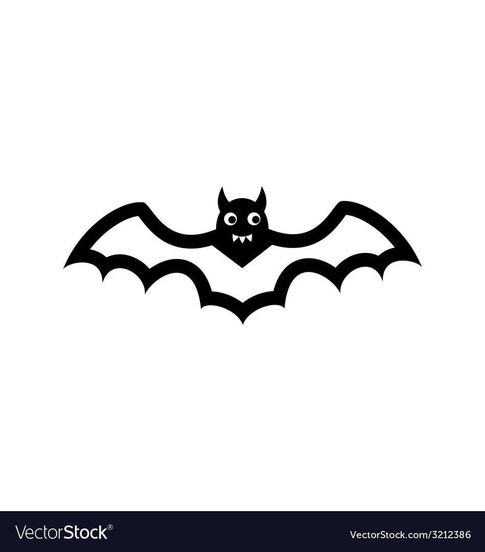 Bat icon isolated on white background