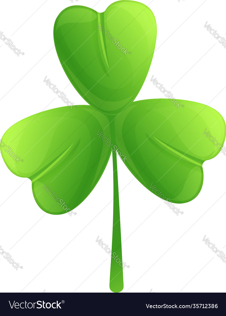 Clover decoration icon cartoon style Royalty Free Vector