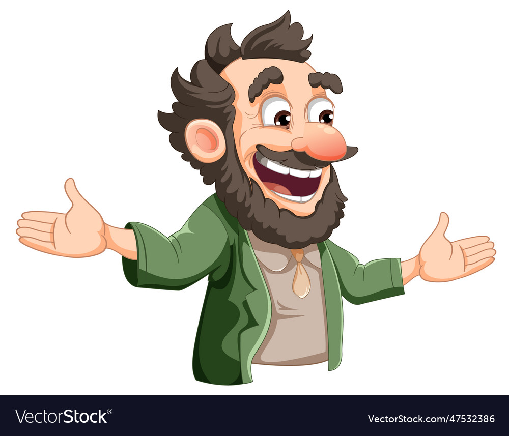 Male adult cartoon isolated Royalty Free Vector Image