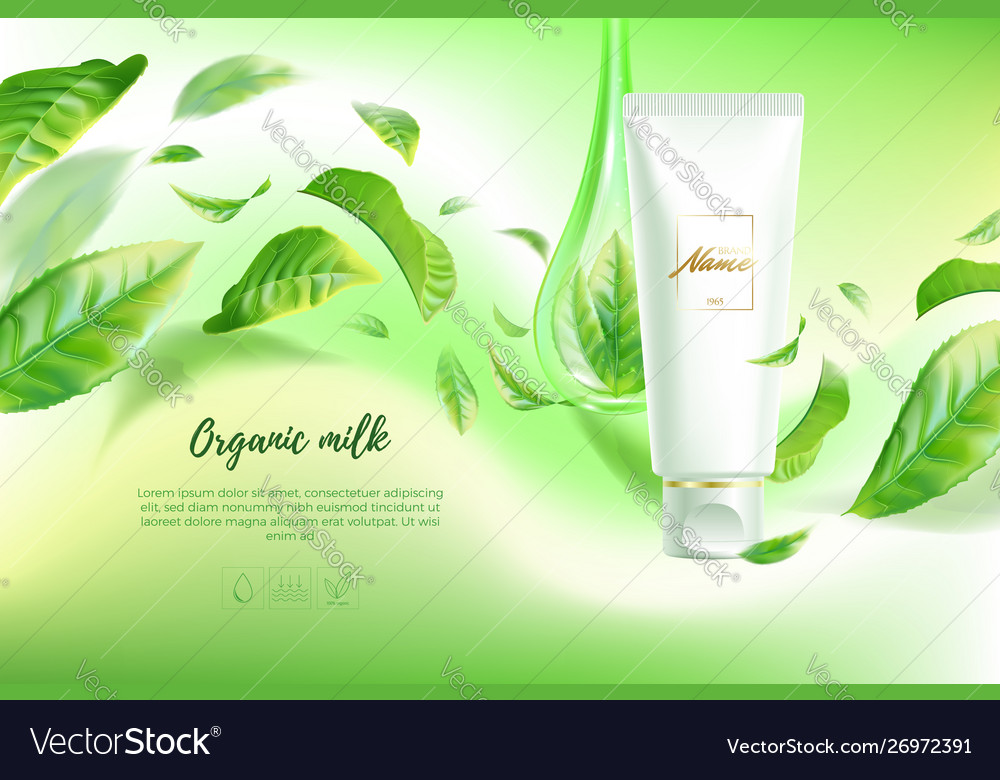 Advertising poster for cosmetic product Royalty Free Vector