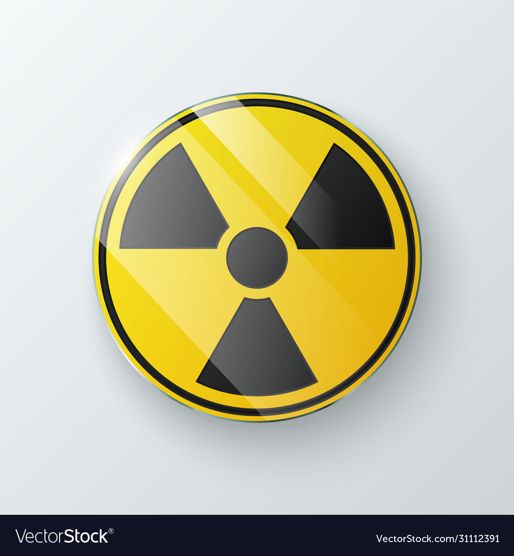 Black and yellow radioactive symbol isolated Vector Image