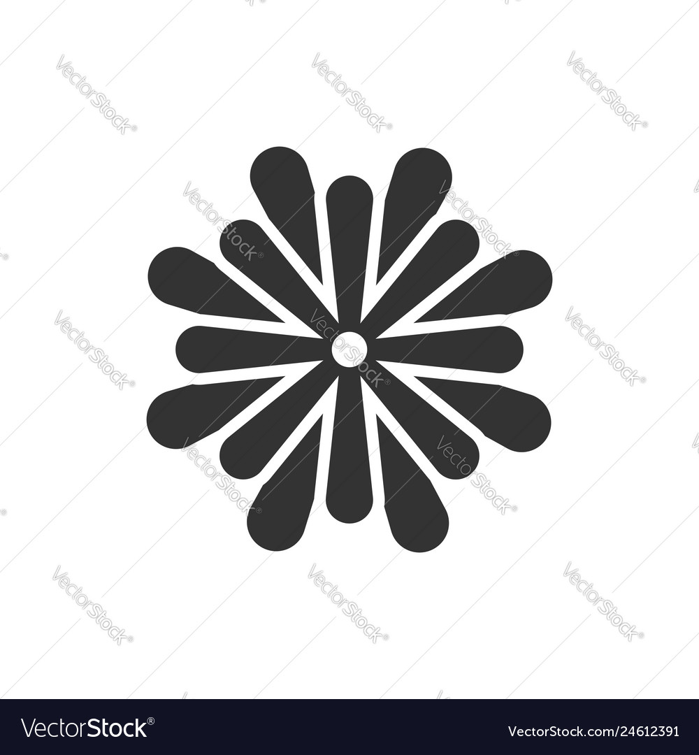 Flower leaf icon in flat style magnolia dahlia Vector Image