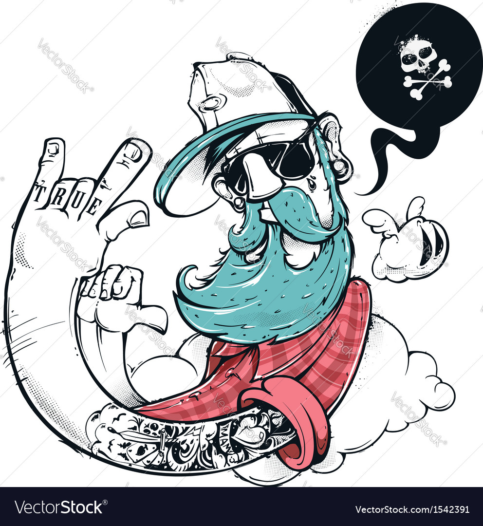 Hipster Graffiti Royalty Free Vector Image Vectorstock 7827