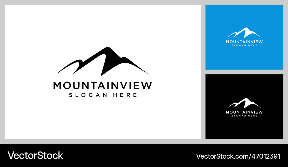 Mountain logo design template Royalty Free Vector Image