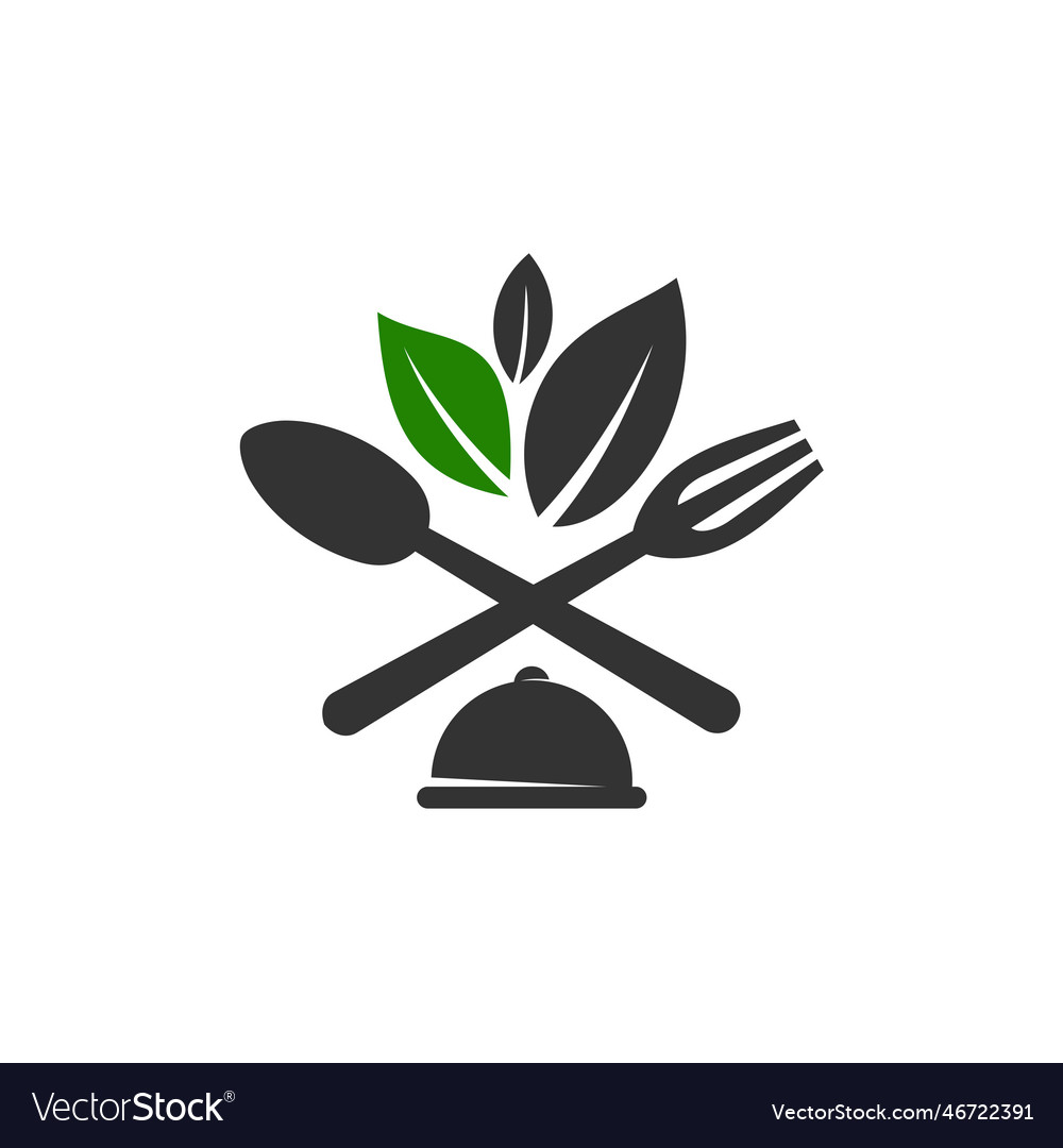 Organic food logo template icon brand identity Vector Image