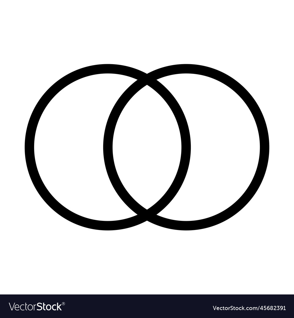 Overlap thick line icon Royalty Free Vector Image