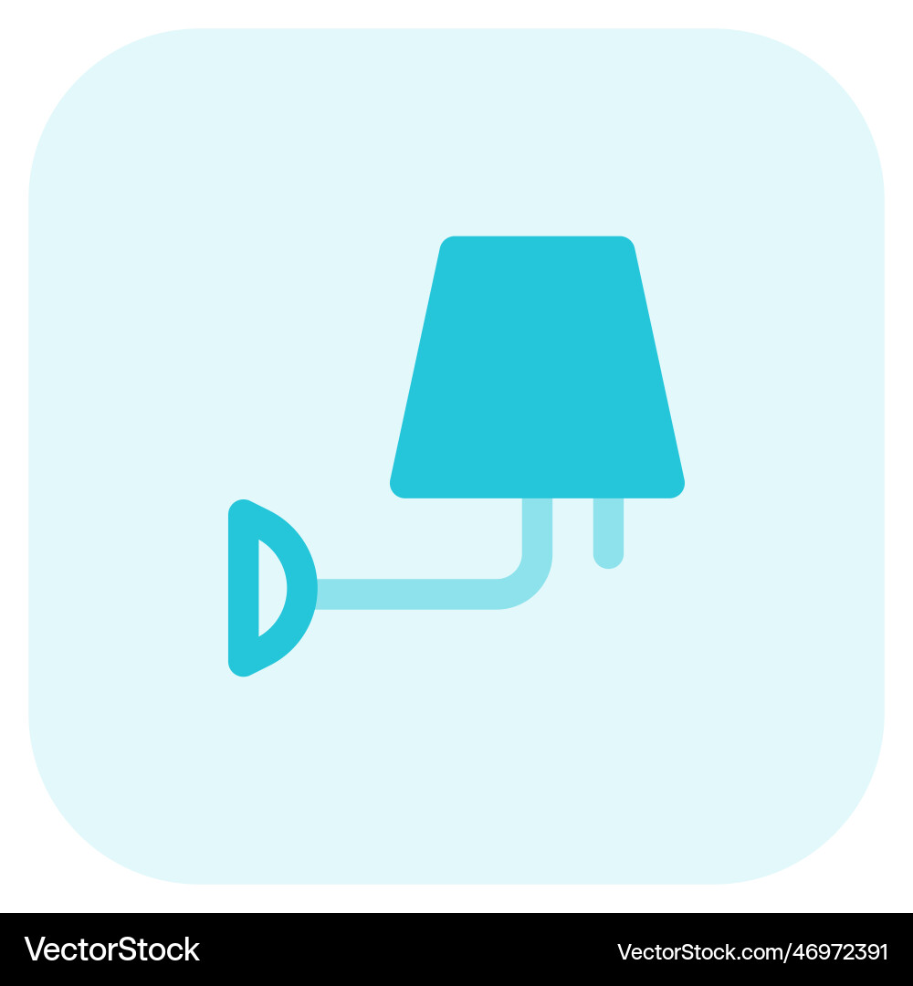 Wall mounted electric light fixture or night lamp Vector Image