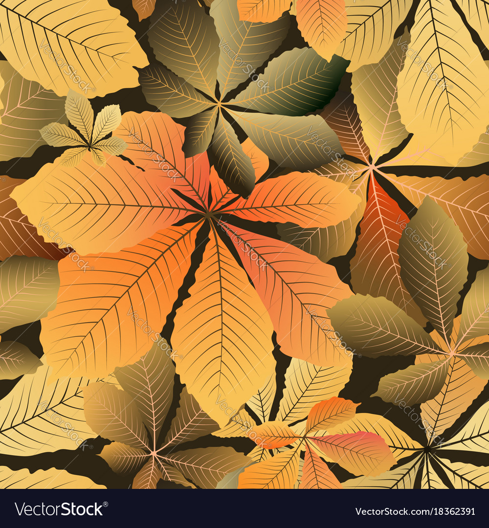 Yellow leaves pattern Royalty Free Vector Image