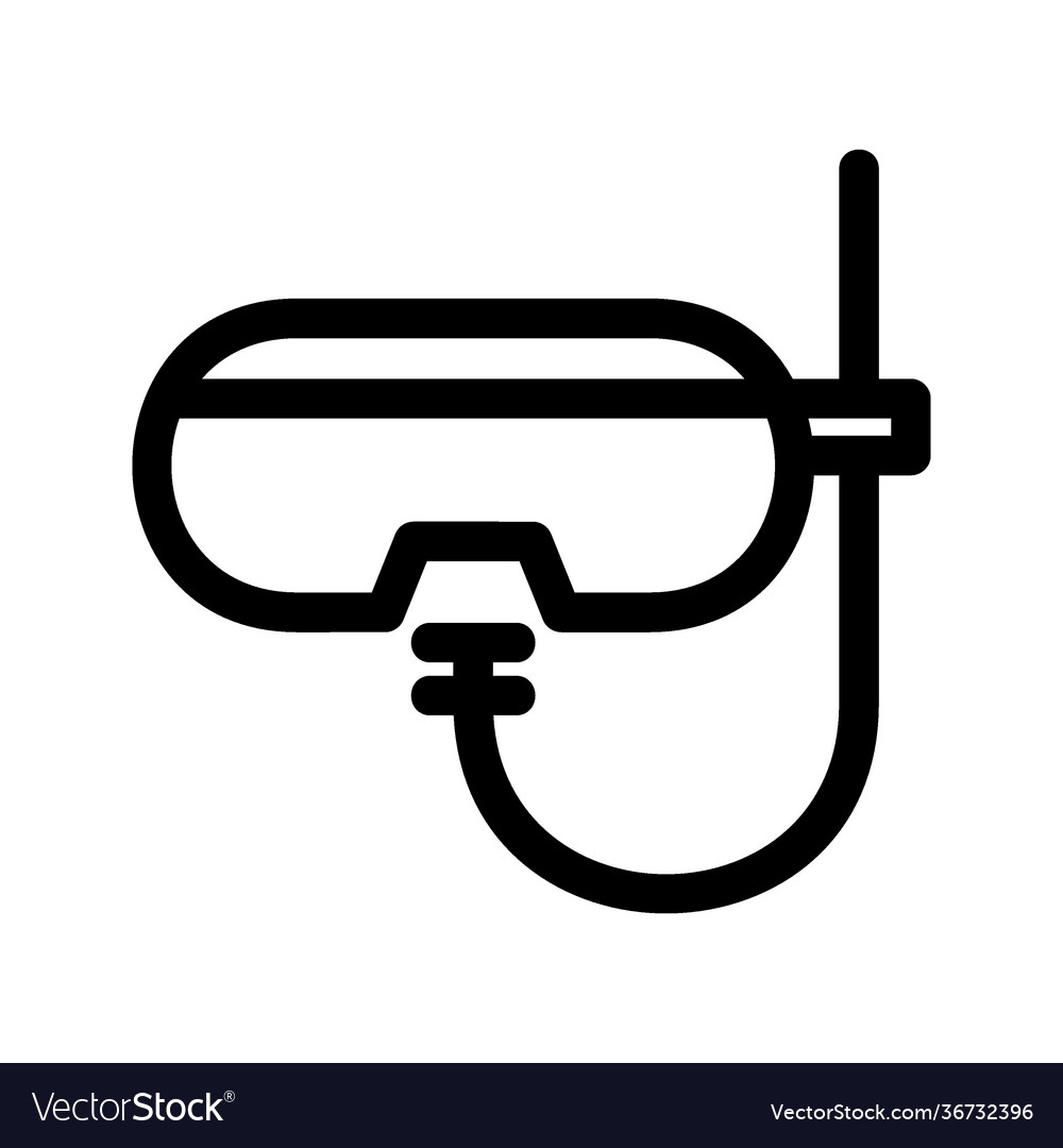 Dive mask icon or logo isolated sign symbol