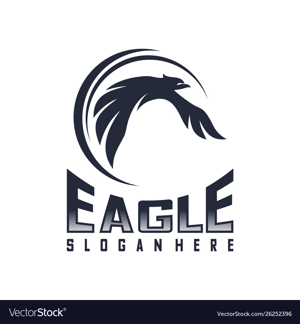 Eagle logo design flying template Royalty Free Vector Image