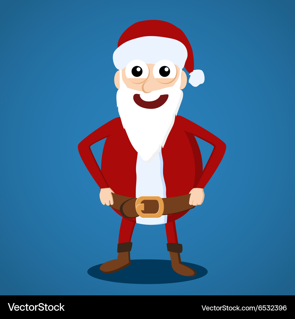 Happy smiling santa Royalty Free Vector Image - VectorStock