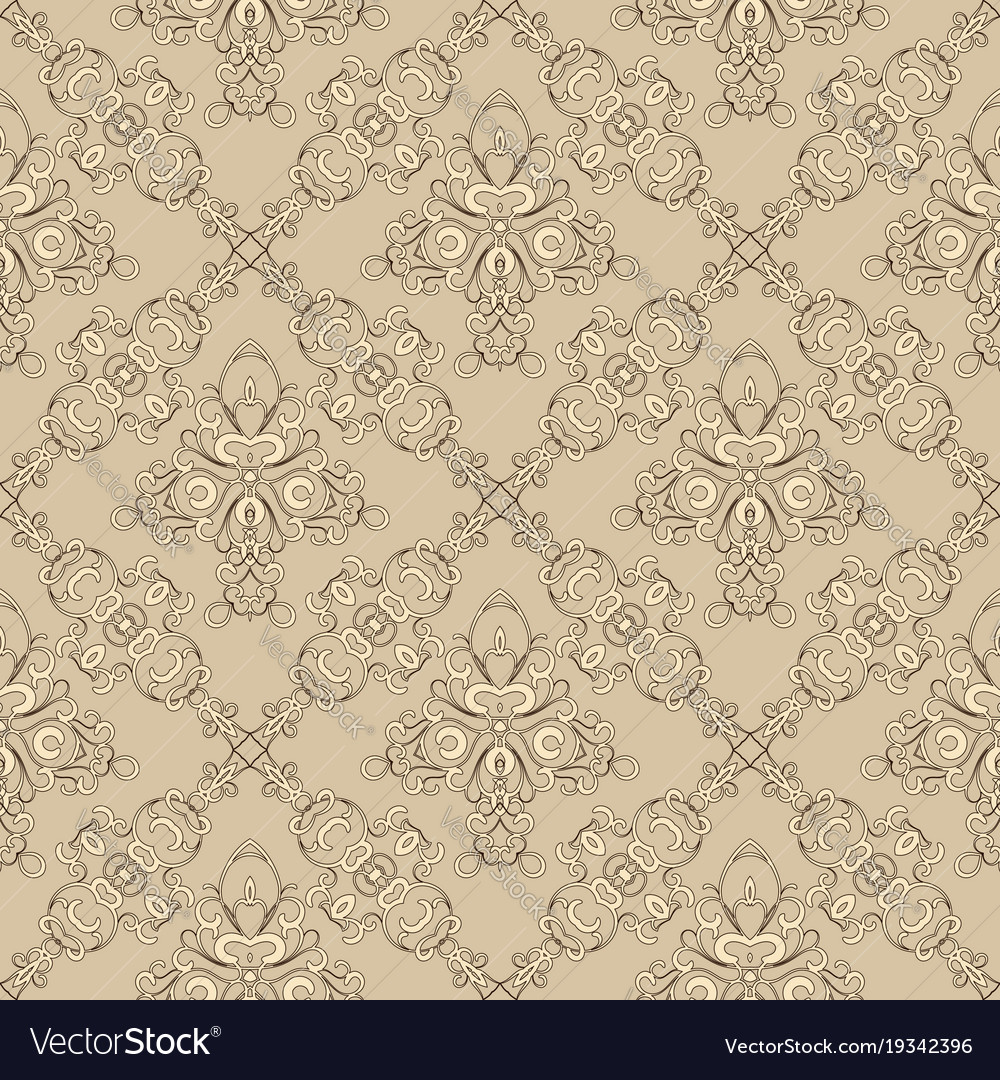 Seamless damask pattern Royalty Free Vector Image