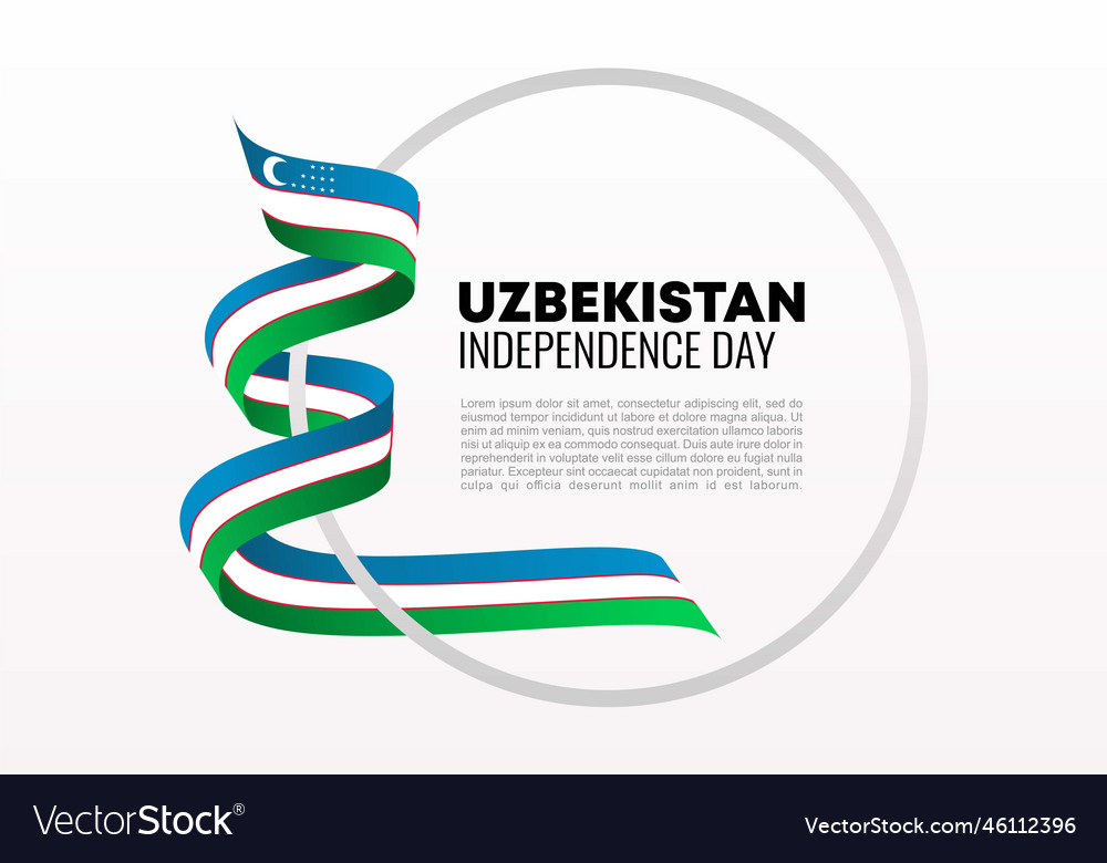 Uzbekistan independence day background Royalty Free Vector