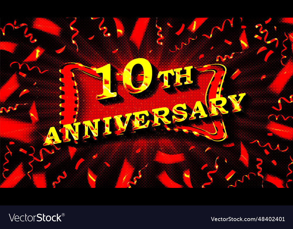 10th anniversary celebration Royalty Free Vector Image