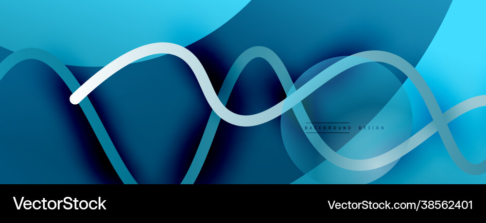 Abstract gradient background with wave line Vector Image