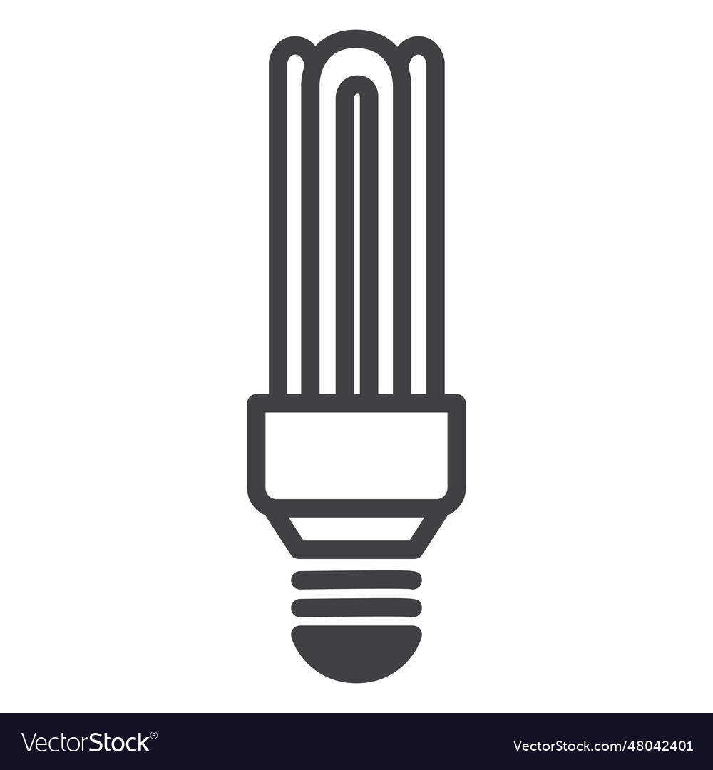 Compact fluorescent lamp stroke Royalty Free Vector Image