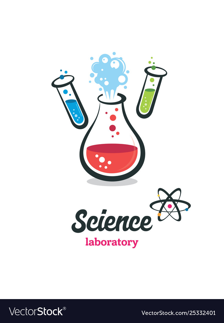 Laboratory chemical medical logo Royalty Free Vector Image