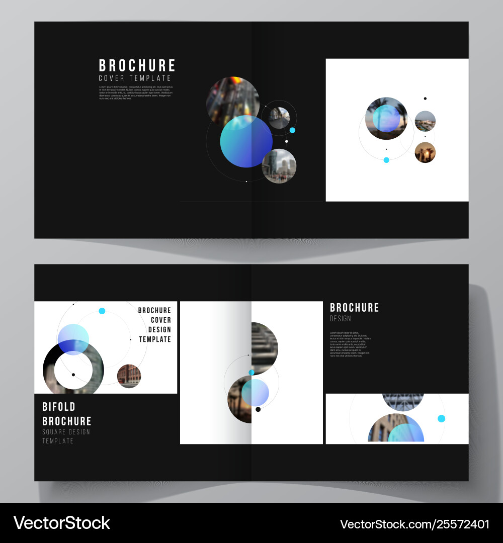 Layout two covers templates for square Royalty Free Vector