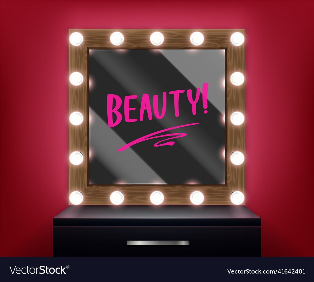 Makeup mirror Royalty Free Vector Image VectorStock