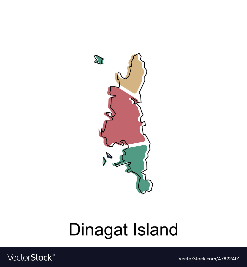 Map of dinagat island modern design philippines Vector Image