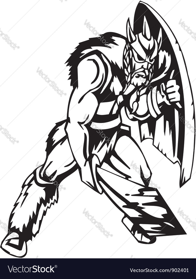 Nordic viking - vinyl-ready Royalty Free Vector Image