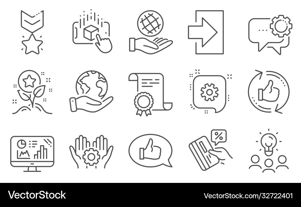 Set technology icons such as credit card Vector Image