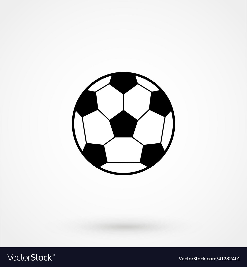 Soccer ball icon or sign Royalty Free Vector Image