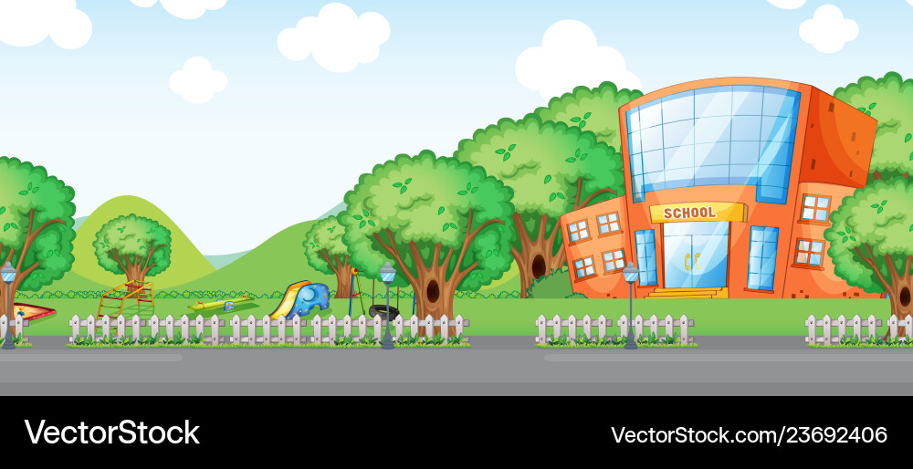 A school building background Royalty Free Vector Image