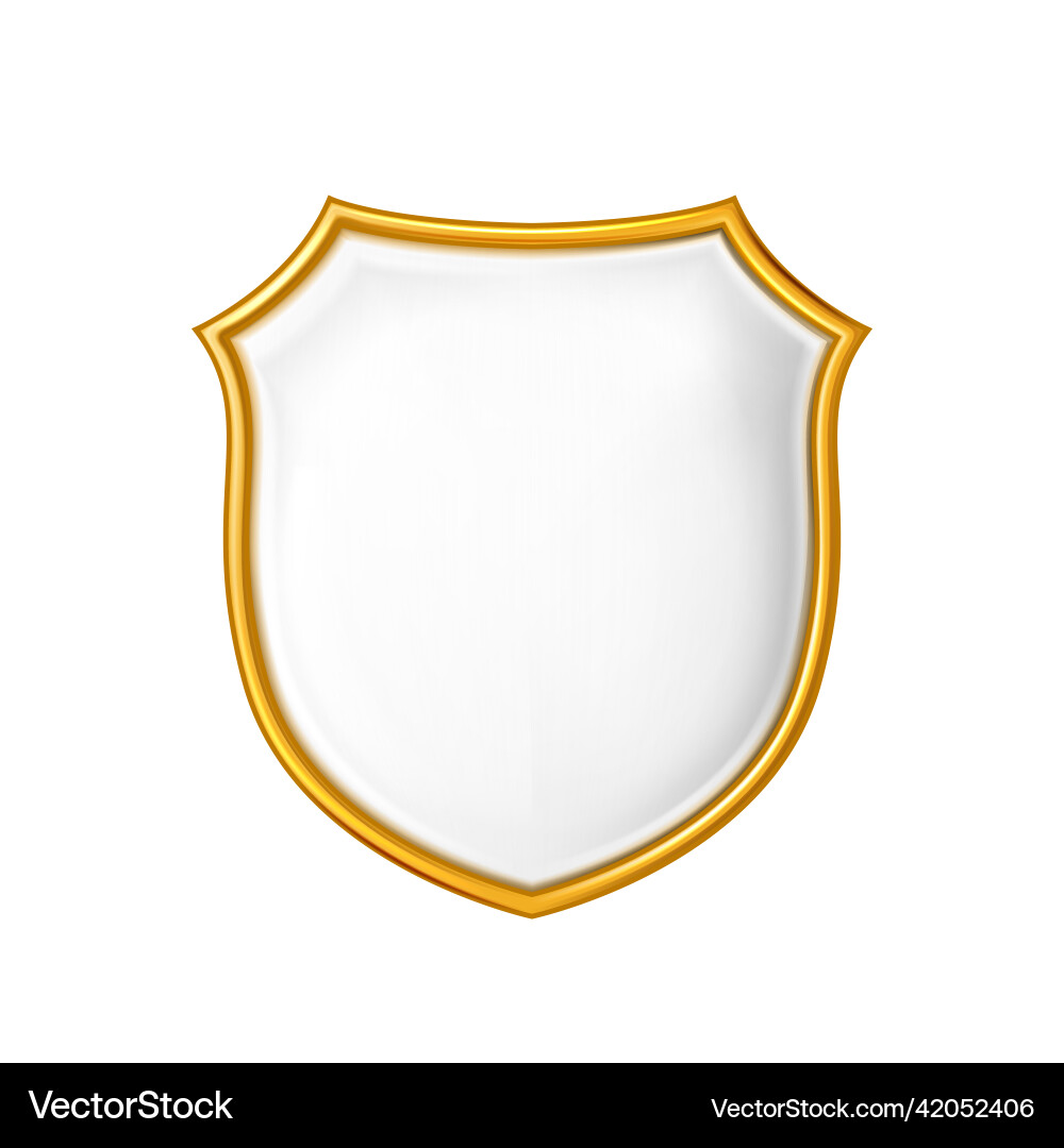 Gold shield protect Royalty Free Vector Image - VectorStock