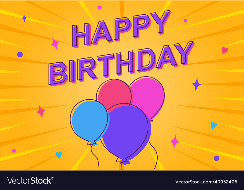 Happy birthday concept Royalty Free Vector Image